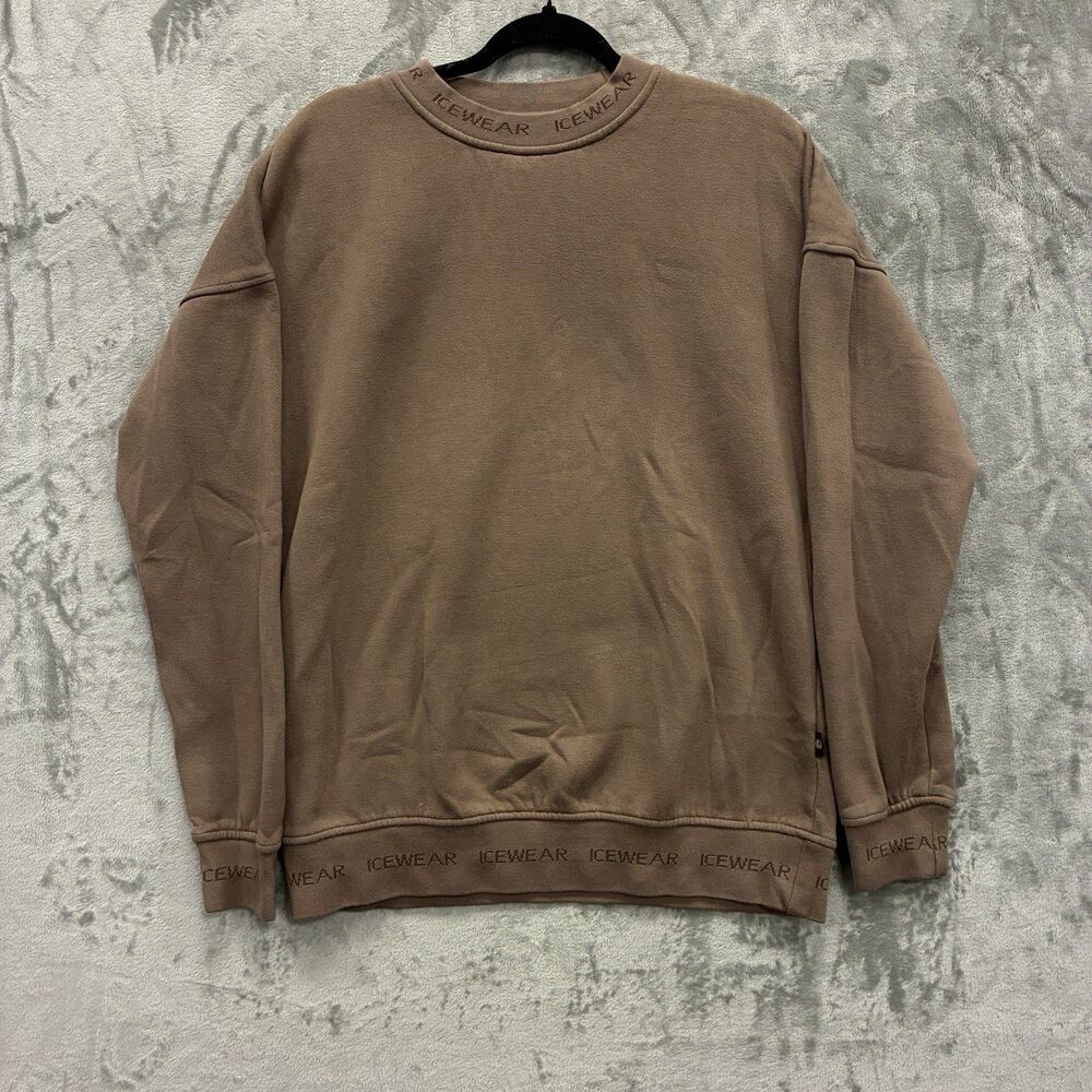 Icewear Iceland Crew Neck Sweater Mens S Skagafjordur Brown Bamboo Blend